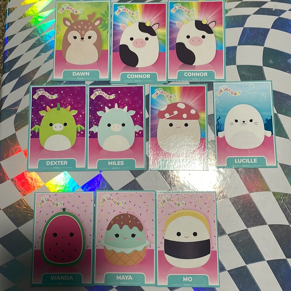 10 mini Originsl Squishmallow trading cards (random assrt.)